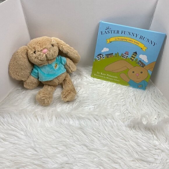Other - NEW Easter Funny Bunny Book Stuffed Bunny Set By Kate Palazzolo Easter